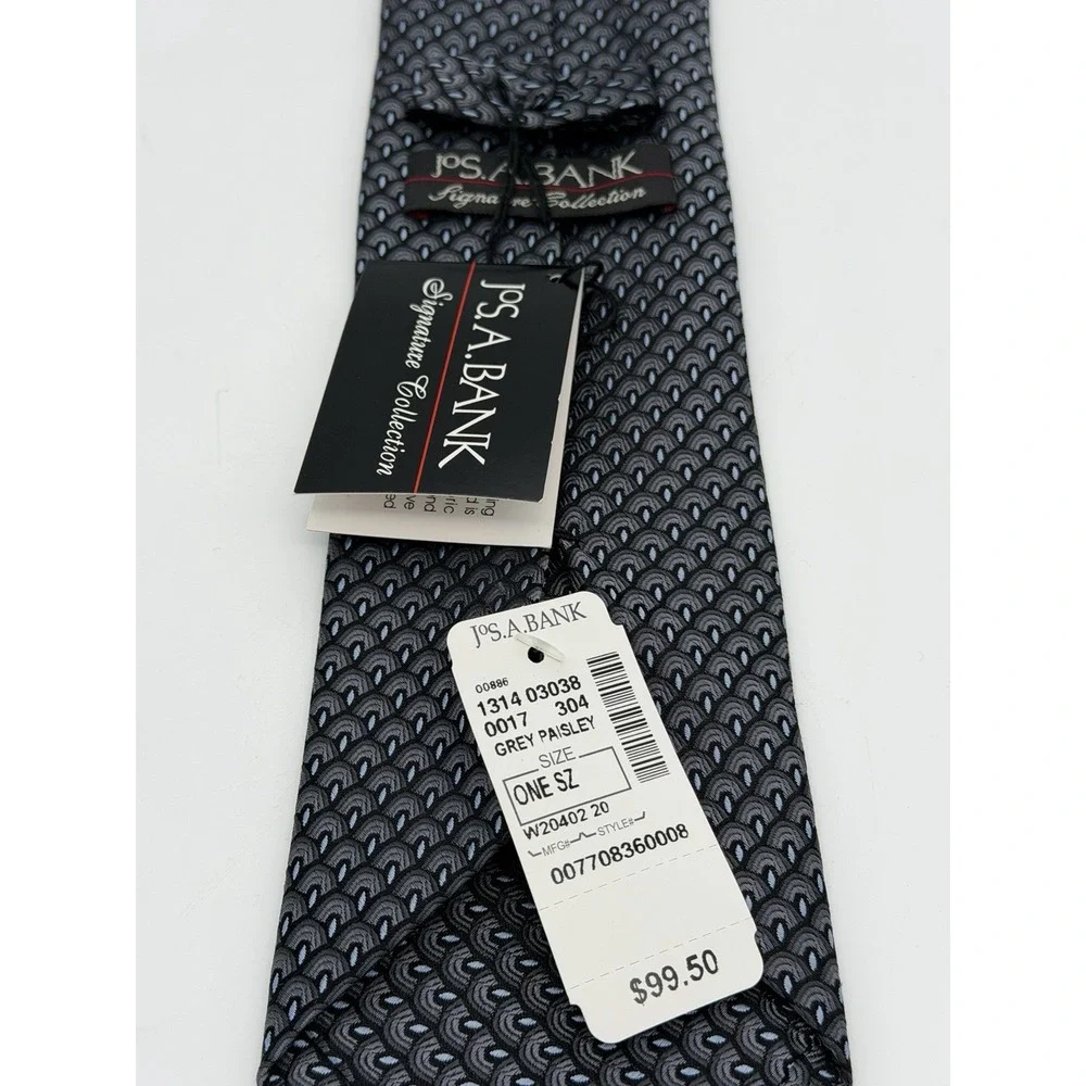 NWT Men's Jos A Bank Signature Collection Multicolor 100% Silk Tie(TD15)
